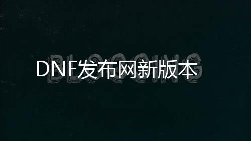 DNF发布网新版本