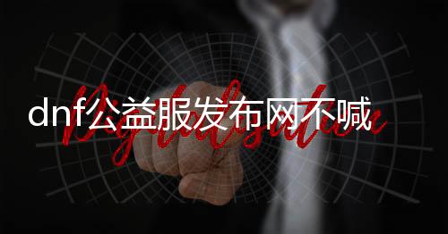 dnf公益服发布网不喊话辅助（dnf公益服发布网网站发布网）